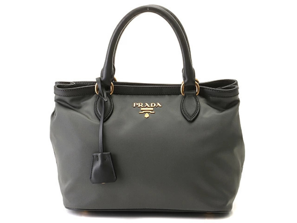 Prada Leather Gray Shoulder Bag